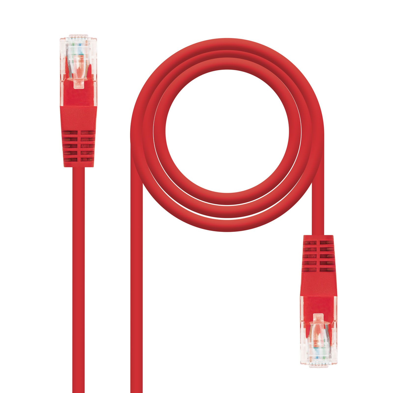 Nanocable RJ45 UTP Cat5e Cable, 0.5M, Red