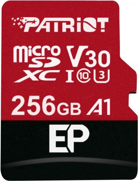 Patriot EP Series 256GB MicroSDXC UHS-I Card (with SD Adapter)