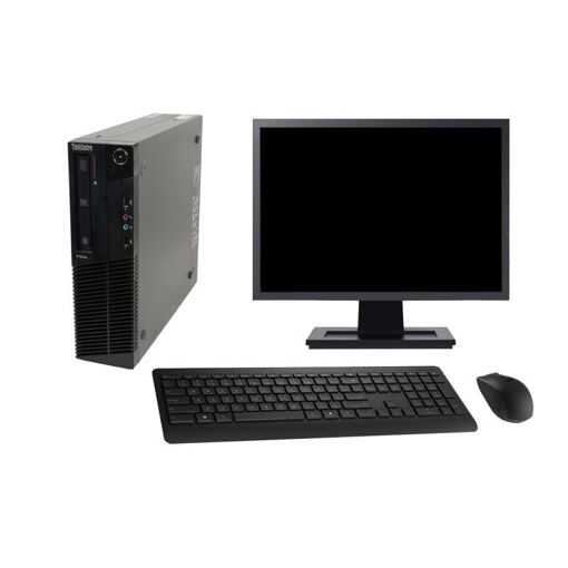 Lenovo M82 SFF Desktop Computer - 27" Screen, Intel G630, 4GB RAM, 120GB SSD, Windows 10, WiFi