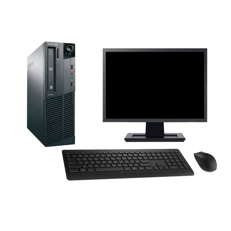 Lenovo M82 SFF Desktop Computer - 27" Screen, Intel Core i5-2400, 8GB RAM, 240GB SSD, Windows 10, Wifi