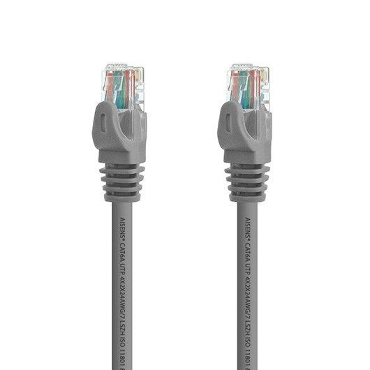 Cable de red Aisens - A145-0329 Cable parche Cat.6a UTP RJ45, Gris, 5.0m