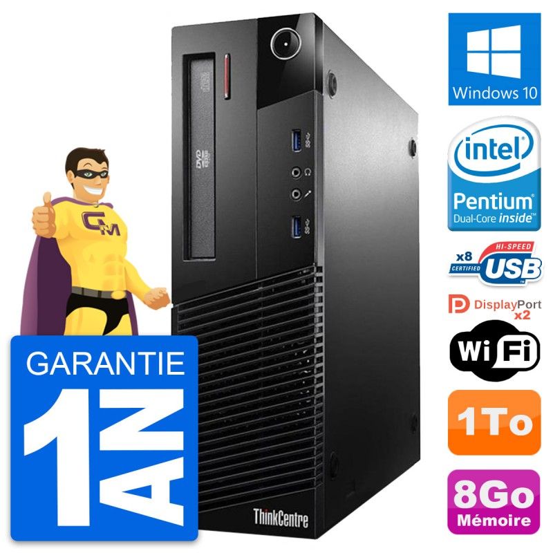 Lenovo ThinkCentre M93p SFF Desktop PC - Intel Core i5-3220, 8GB RAM, 1TB HDD, Windows 10, WiFi