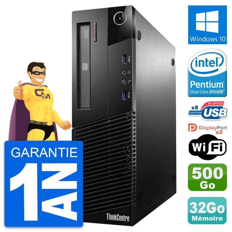 Lenovo ThinkCentre M93p SFF Desktop PC - Intel Core i5-3220, 32GB RAM, 500GB HDD, Windows 10, WiFi