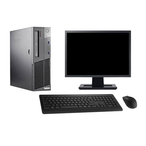 Lenovo M93p SFF Desktop Computer, 27" Screen, Intel i5-4570, 32GB RAM, 240GB SSD, Windows 10, Wifi