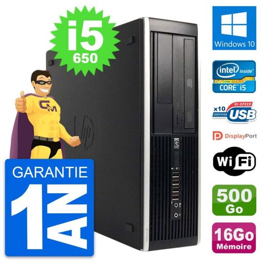 HP 8100 SFF Desktop PC - Intel Core i5, 16GB RAM, 500GB HDD, Windows 10, WiFi