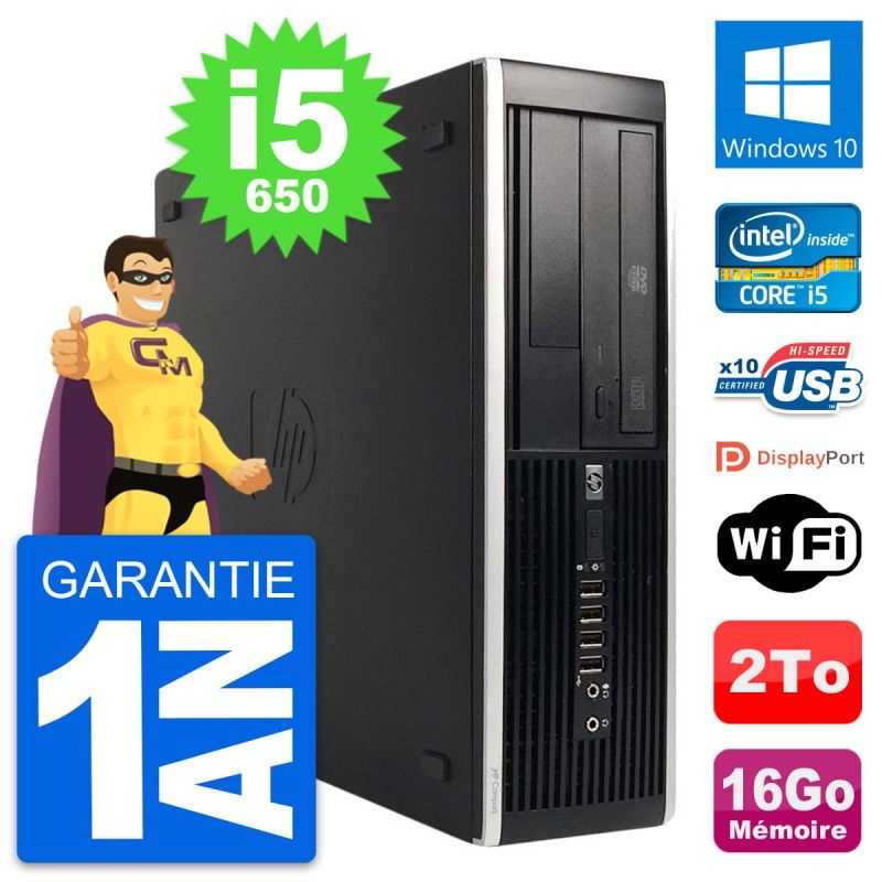 HP 8100 Elite SFF PC - Intel Core i5, 16GB RAM, 2TB HDD, Windows 10