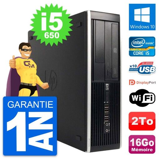 HP 8100 Elite SFF PC - Intel Core i5, 16GB RAM, 2TB HDD, Windows 10