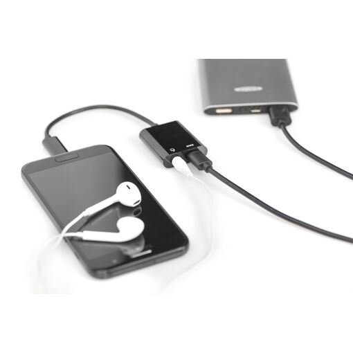 Adaptateur/convertisseur Digitus USB-C - USB-C vers USB-C + prise jack 3,5 mm