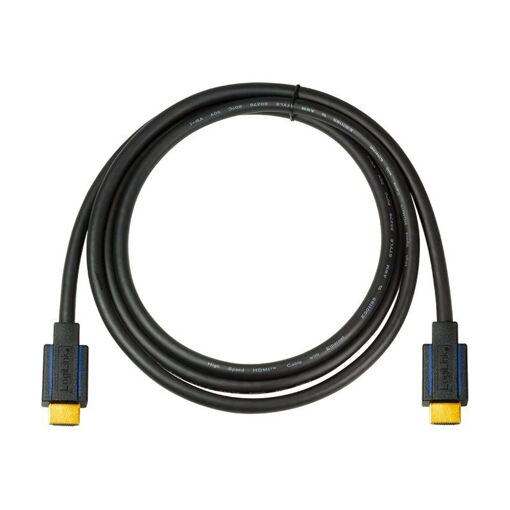 Câble HDMI LogiLink Premium avec Ethernet - 1,8 m - Noir - Prise en charge 4K