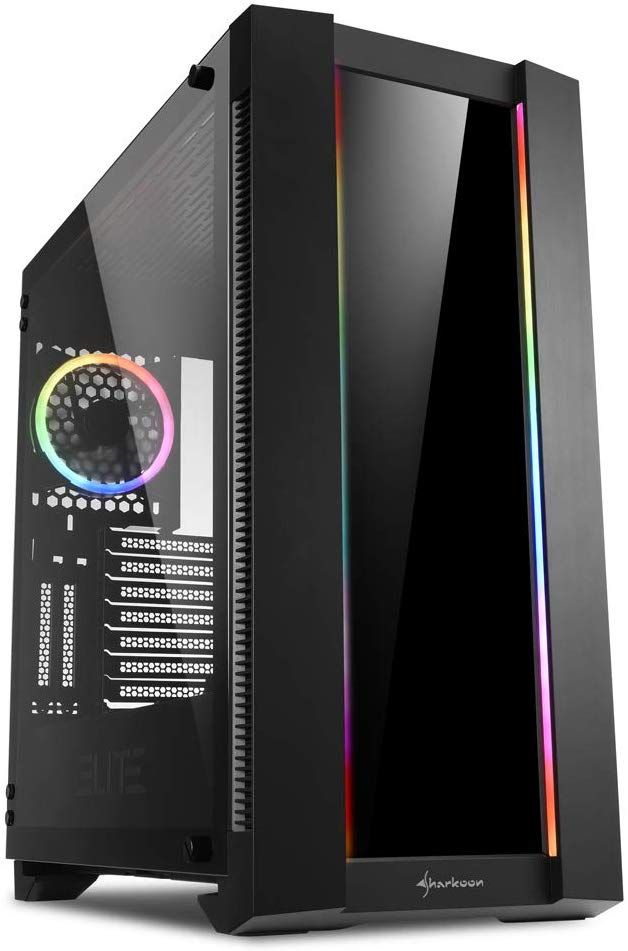Sharkoon Elite Shark CA200G RGB Mid-Tower ATX Case - Black
