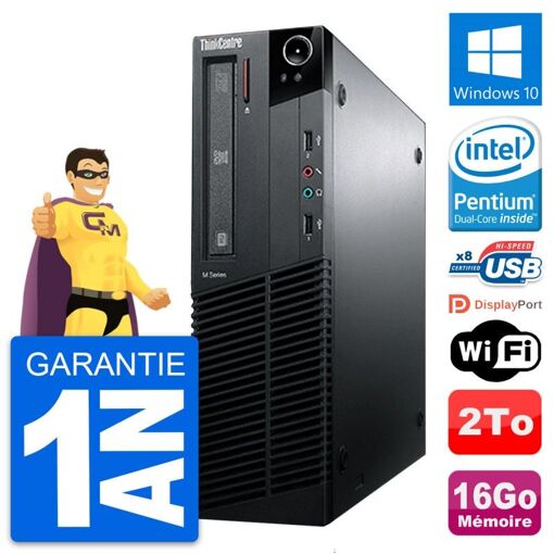 Lenovo ThinkCentre M81 SFF Desktop PC - Intel Core i5-2400, 16GB RAM, 2TB HDD, Windows 10, WiFi