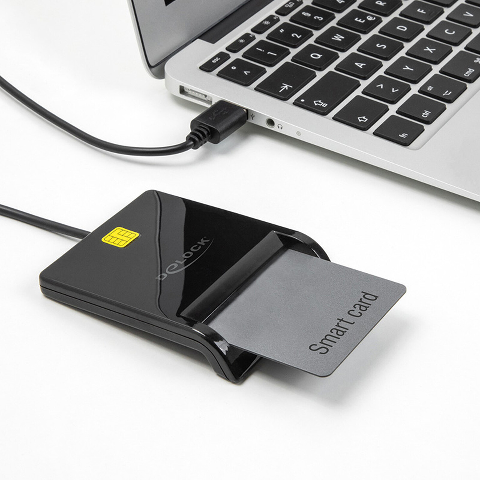 DeLock Smart USB 2.0 Card Reader for Smart Cards - Black