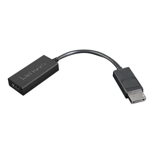 Lenovo Video Adapter - DisplayPort Male to HDMI Female - 22.5 cm - Black - 4K Support
