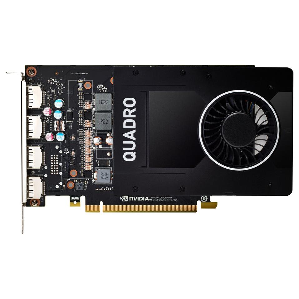 Tarjeta gráfica NVIDIA Quadro P2200 - 5 GB GDDR5X - PCIe 3.0 x16 - 4 puertos DisplayPort - para estaciones de trabajo HP Z2 G4 (MT), Z2 G5, Z4 G4, Z6 G4, Z8 G4 y ZCentral 4R