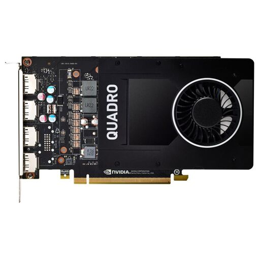 Carte graphique NVIDIA Quadro P2200 - 5 Go GDDR5X - PCIe 3.0 x16 - 4 ports DisplayPort - pour les stations de travail HP Z2 G4 (MT), Z2 G5, Z4 G4, Z6 G4, Z8 G4 et ZCentral 4R