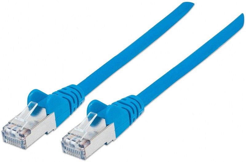 IC Intracom Network Patch Cable, Cat6A, 15m, Blue, Copper, S/FTP, LSOH/LSZH, PVC, RJ45, Gold-Plated Contacts, Snagless, Booted, Lifetime Warranty