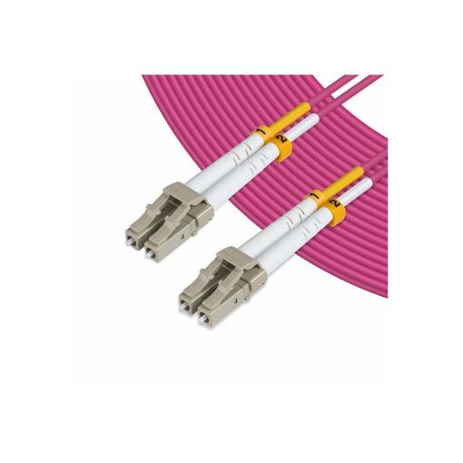 MicroConnect Multimode Fiber Optic Cable - 0.5m, OM4, 50/125 Microns, Halogen-Free, Purple
