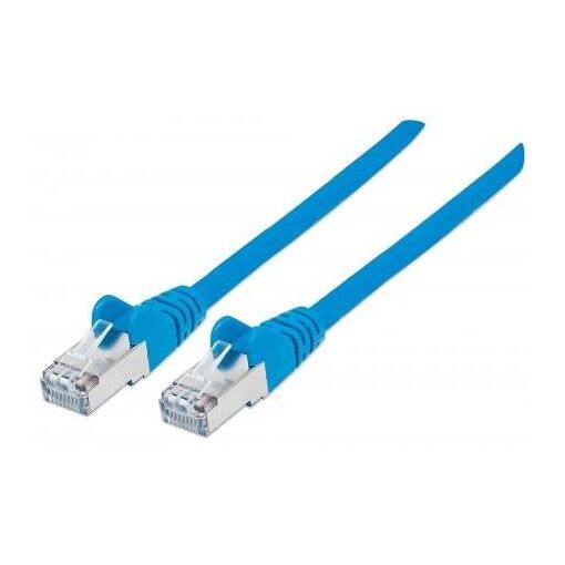 IC Intracom Network Patch Cable, Cat7/Cat6A, 1.5m, Blue, Copper, S/FTP, LSOH, PVC, RJ45, Gold Plated Contacts, Snagless, Booted
