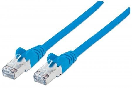 Câble réseau IC Intracom, Cat7/Cat6A, 1,5 m, Bleu, Cuivre, S/FTP, LSOH, PVC, RJ45, Contacts plaqués or, Anti-détérioration, Boîtier renforcé