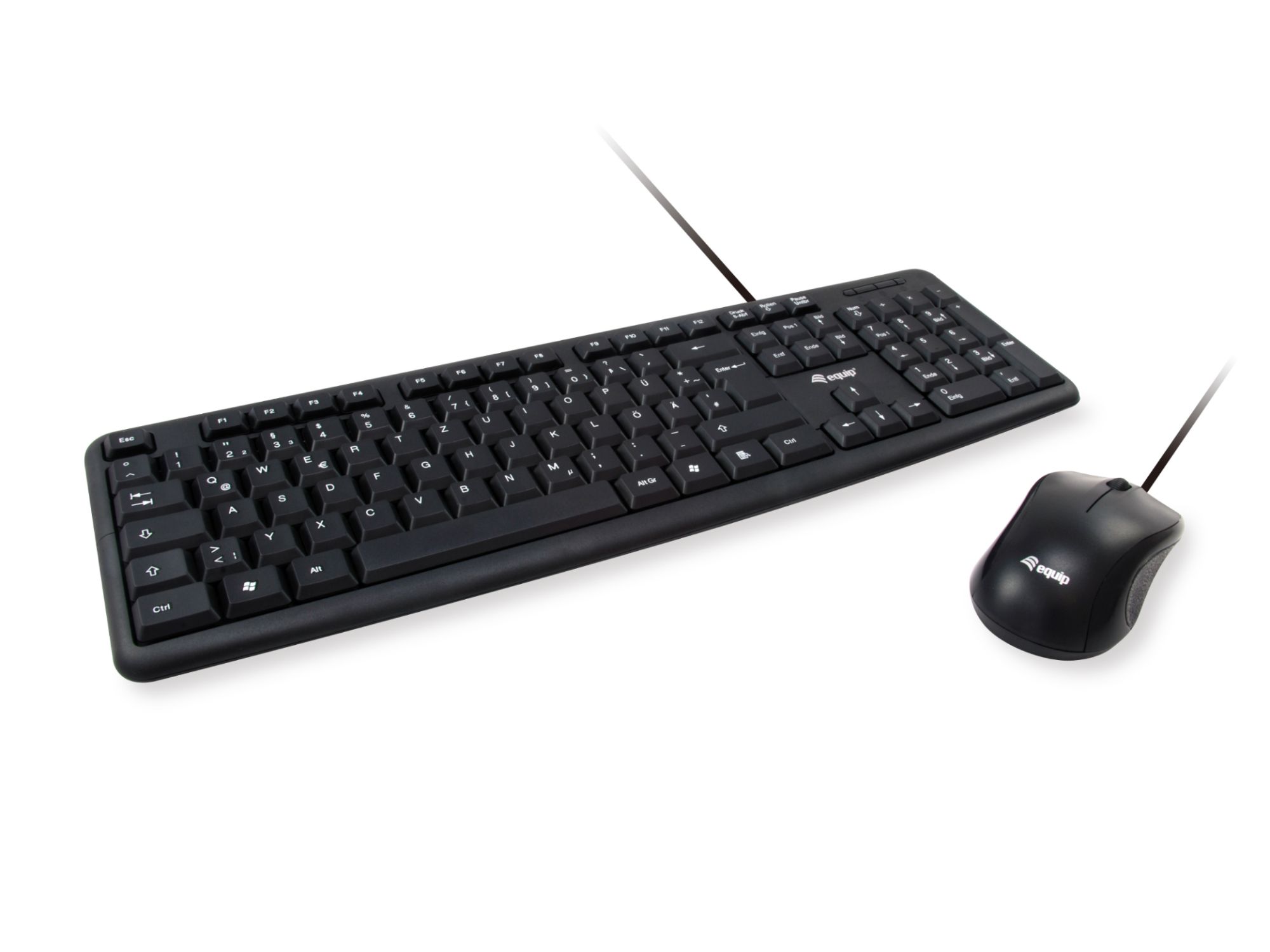 Equip Life USB Keyboard and Mouse Set, Black