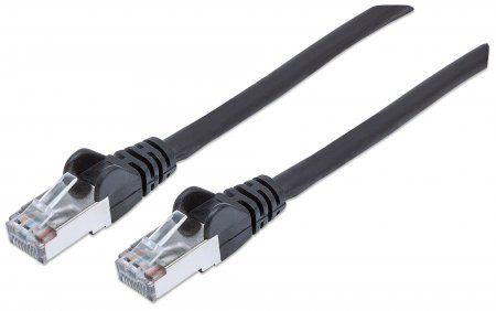 IC Intracom Network Patch Cable, Cat7/Cat6A, 30m Black, Copper S/FTP, LSOH, PVC, RJ45 Gold Plated, Snagless Booted, Lifetime Warranty