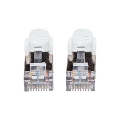 Câble réseau Intellinet, 2 mètres, Blanc, Cat7/Cat6A, Sans accroche