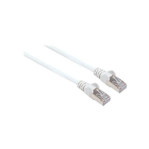 IC Intracom Network Patch Cable, Cat7/Cat6A, 5m, White, Copper, S/FTP, LSOH, PVC, RJ45, Gold Plated, Snagless, Booted