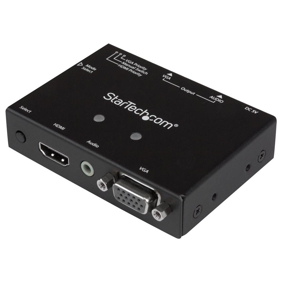StarTech.com VGA and HDMI Switch - 2-to-1 with Priority Switching