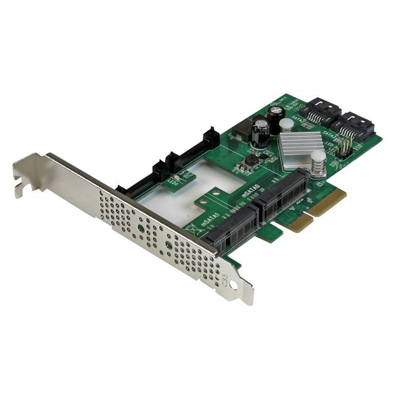 StarTech RAID Controller Card - 2x SATA III 6Gb/s Ports, 2 mSATA Slots, HyperDuo SSD Tiering