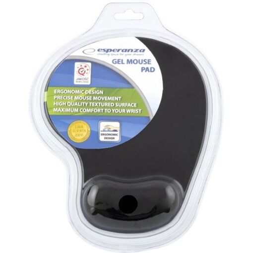 Tapete para ratón Esperanza de gel (Negro)