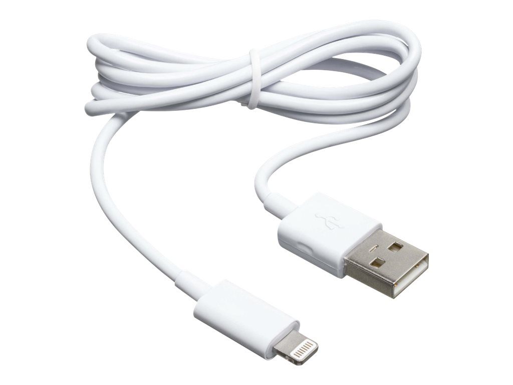 Câble USB/Lightning BigBen Interactive - 2.4A, Blanc, 1m - Apple iPad/iPhone/iPod