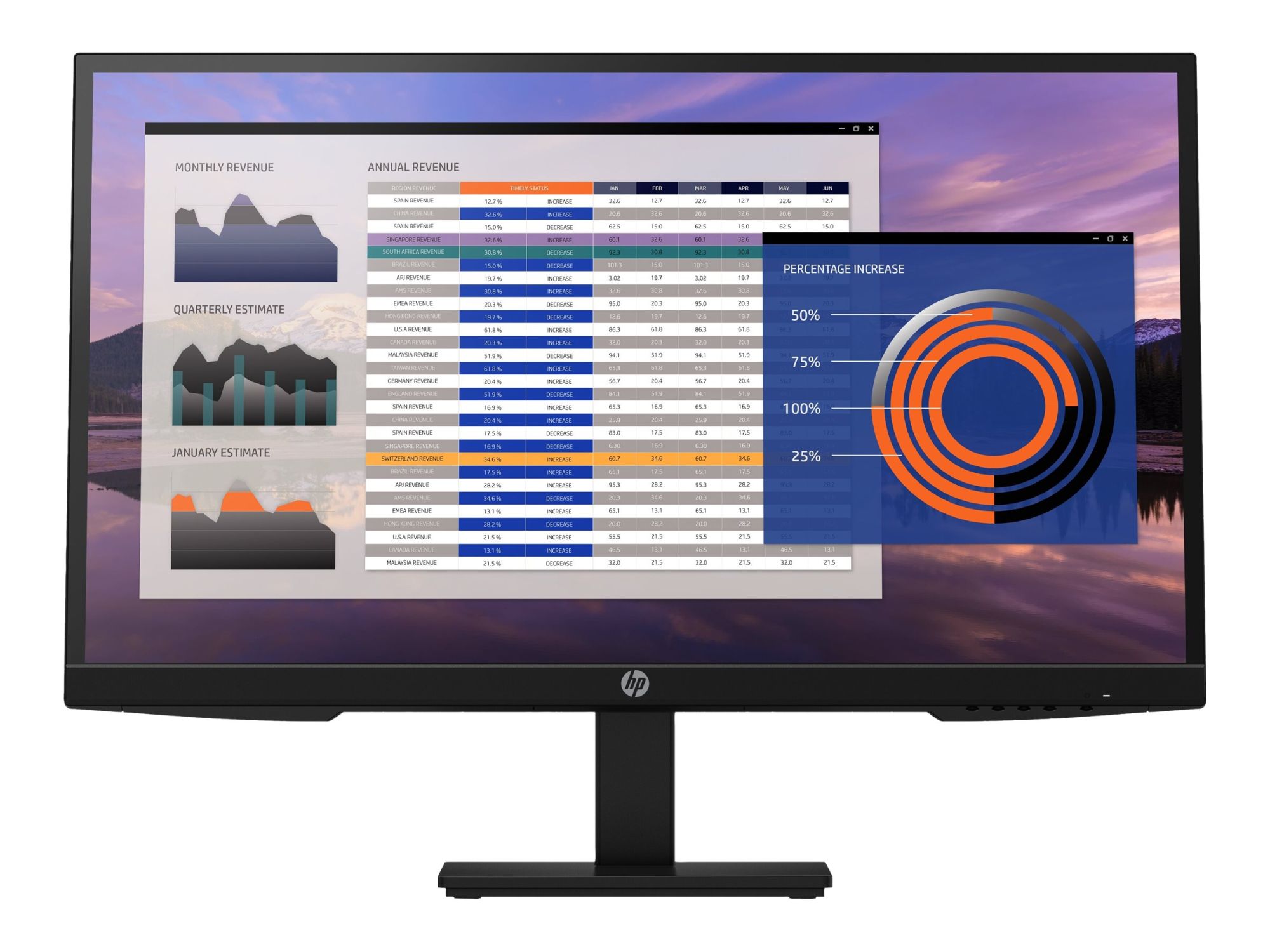 HP P27h G4 - Monitor LED de 27'' - Full HD 1080p a 75Hz - IPS - Negro