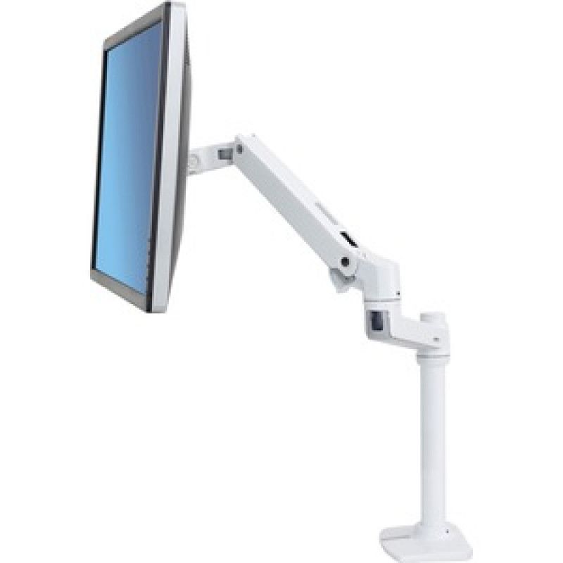 Ergotron LX Desk Mount LCD Monitor Arm - Tall Pole, Bright White and Noir