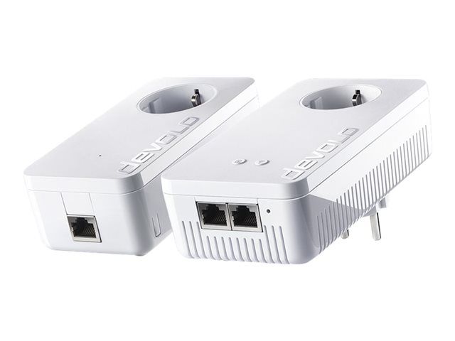 Kit de inicio Devolo dLAN 1200+ WiFi ac - Adaptador CPL - Gigabit Ethernet, HomePlug AV (HPAV) - 802.11a/b/g/n/ac - Banda doble - Montaje en pared
