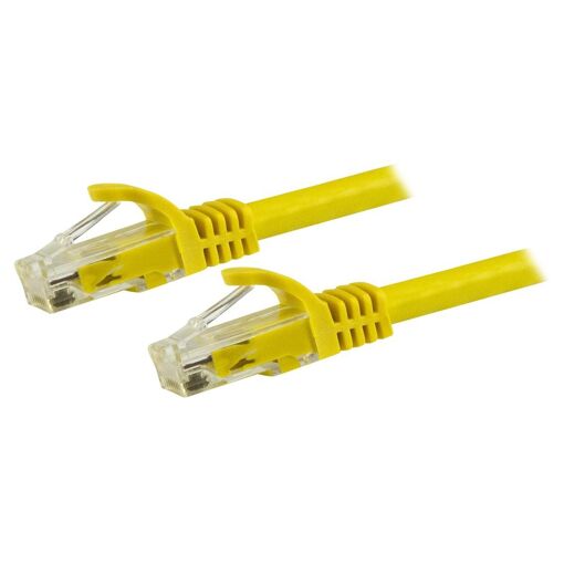 Cable de red Ethernet StarTech de 1,5 metros, 10 Gbps, sin enganches, amarillo