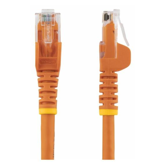 StarTech 7.5ft CAT6 Ethernet Cable, 10Gbps Snagless, 650MHz, 100W PoE, Cat 6 10GbE UTP, Strain Relief, Orange