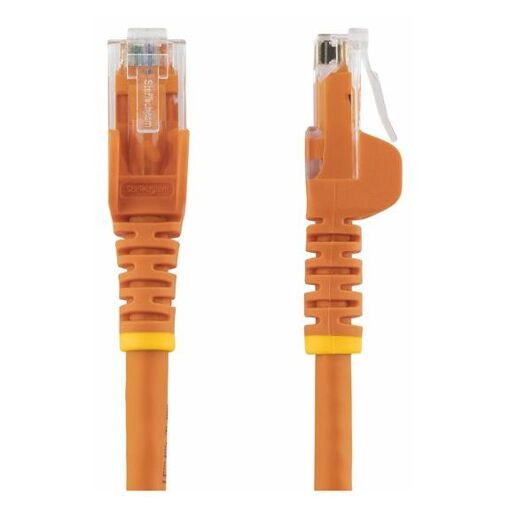 StarTech 7.5ft CAT6 Ethernet Cable, 10Gbps Snagless, 650MHz, 100W PoE, Cat 6 10GbE UTP, Strain Relief, Orange