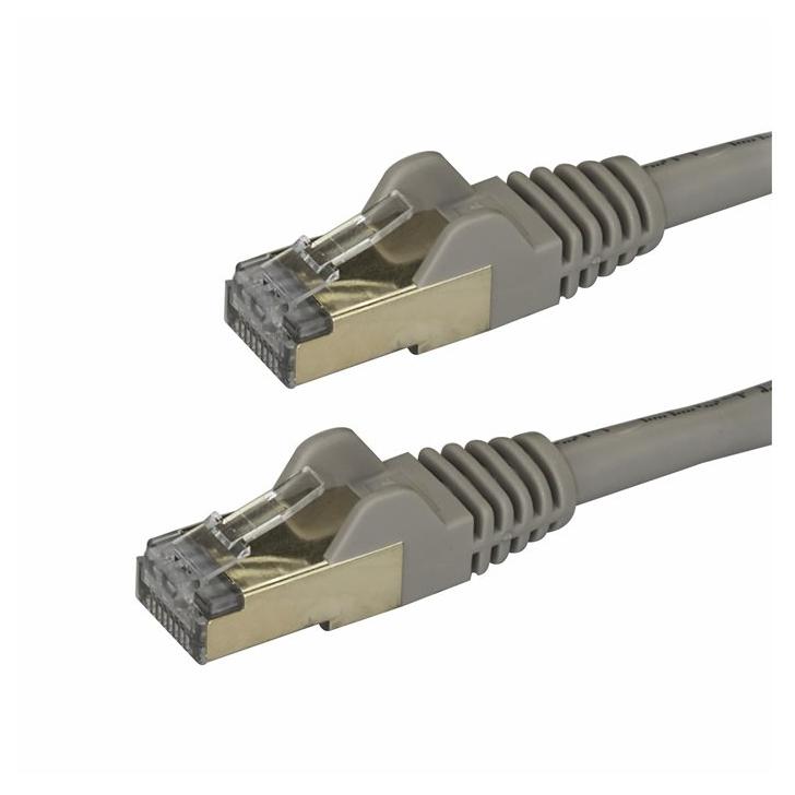 StarTech 1.5m CAT6A Ethernet Cable, 10 Gigabit, Shielded, Snagless, PoE, Grey