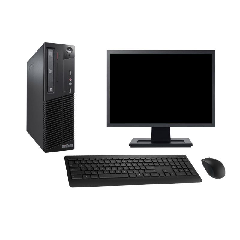 Lenovo M73 SFF Desktop Computer, 19" Screen, Intel i7-4790, 4GB RAM, 120GB SSD, Windows 10, Wifi