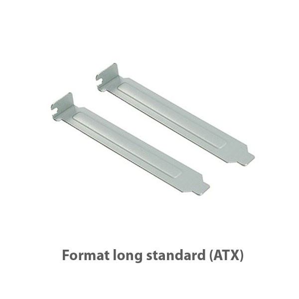 PCI Cover Long Standard Metal Case - No Screws (2x)