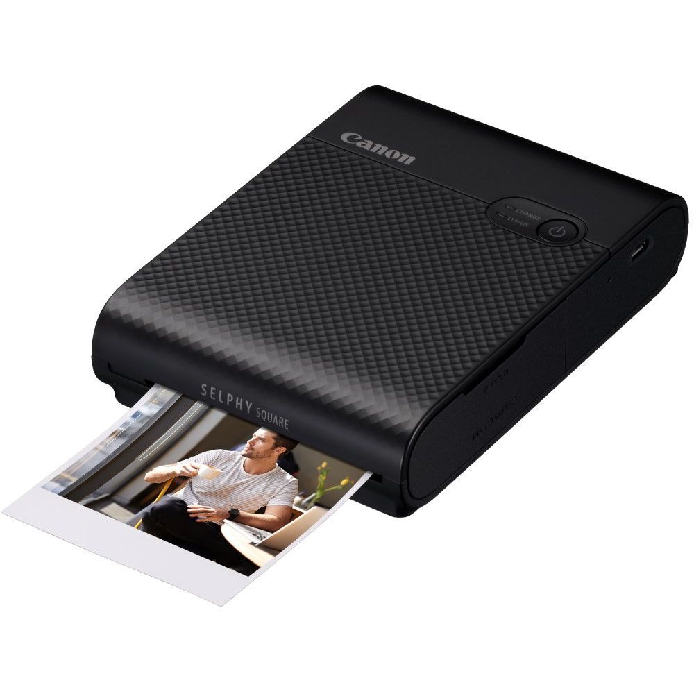 Canon SELPHY Square QX10 Printer - Thermal Sublimation - 72 x 85mm - Up to 0.7 min/page (Color) - Wi-Fi - Black