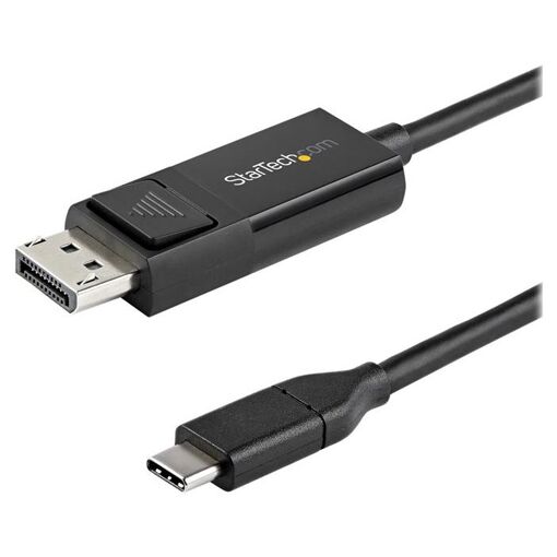Câble StarTech USB-C vers DisplayPort 1.2 4K 60Hz, 1m - Adaptateur vidéo bidirectionnel DP vers USB-C ou USB-C vers DP réversible - HBR2/HDR - Câble pour moniteur USB Type C/TB3 (CDP2DP1MBD)
