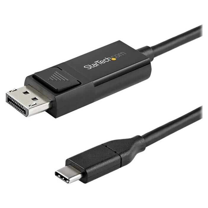 StarTech Câble USB C vers DisplayPort 1.2 4K 60Hz, 1m - Câble Adaptateur Vidéo Bidirectionnel DP vers USB-C ou USB-C vers DP Réversible - HBR2/HDR - Câble pour Moniteur USB Type C/TB3 (CDP2DP1MBD) - Câble DisplayPort - USB-C (M) pour DisplayPort...