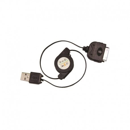 Waytex Portable Phone Cable Black 0.8m USB A Apple 30-pin