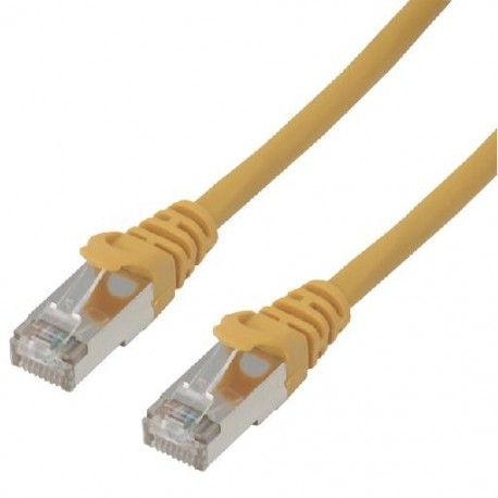 Câble en paire torsadée UTP Cat 6a MCL Samare, 5 m, Jaune