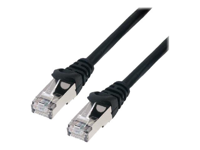 MCL Samar CAT6a Patch Cable, 1m, Shielded Twisted Pair (F/UTP), RJ-45 Male to RJ-45 Male, Black