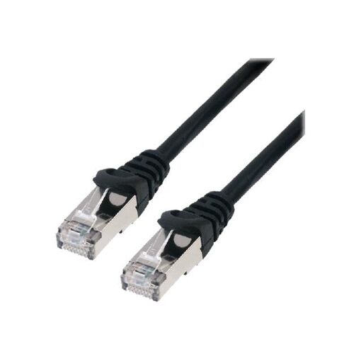Câble de raccordement MCL Samar, 1 mètre, paire torsadée blindée (F/UTP), RJ-45 masculin à RJ-45 masculin, noir
