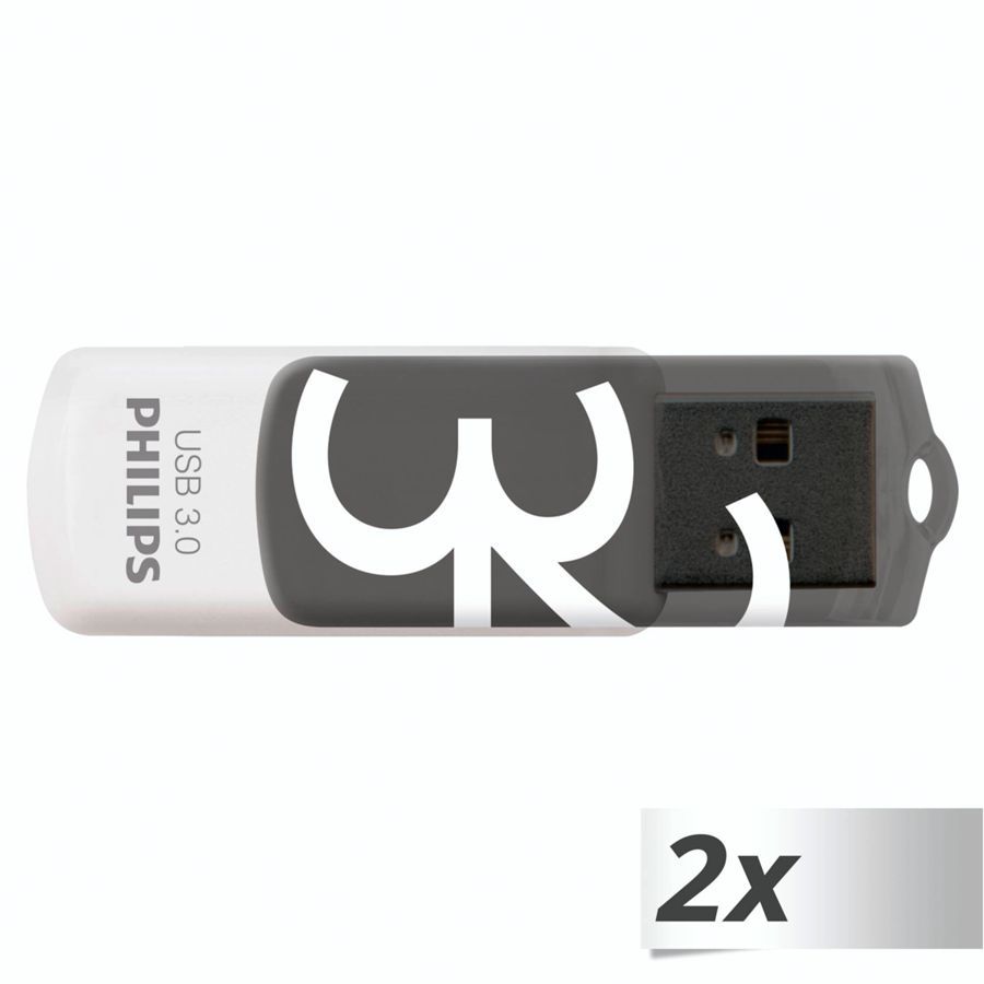 Philips USB 3.0 32GB Vivid Grey 2-Pack