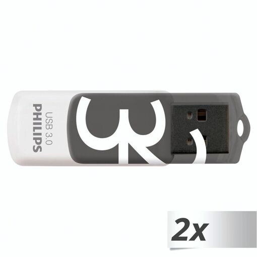 Philips USB 3.0 32GB Vivid Grey 2-Pack