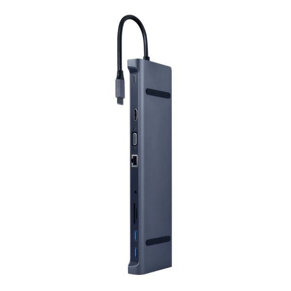Gembird USB-C Docking Station (Type-C, Gray)